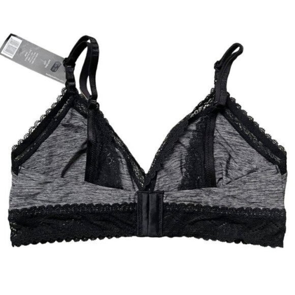 FREE Heidi by Heidi Klum Marl With Lace Soft Cup Bra Natural Lift Black Gray L - Picture 4 of 7